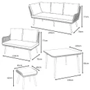Wild Garden Malta 7 Seater Rattan Garden Furniture Corner Sofa Dining Set