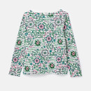 Joules Women's Harbour Striped Printed Top - Floral/French Navy