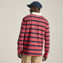Joules Men's Onside Striped Rugby Shirt - Pink/Navy