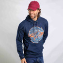 Weird Fish Men's Bryant Graphic Hoodie - Dark Navy