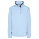 Lazy Jacks Women's Plain Button Neck Sweatshirt - Sky
