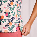 Weird Fish Women's Paw Paw Printed T-shirt - Cantaloupe