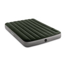 Intex double airbed with built-in foot pump in dark green and grey