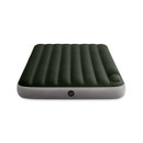 Front view of Intex double inflatable air mattress with integrated foot pump