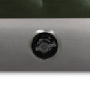 Close-up of the airbed valve on the side of the inflatable mattress