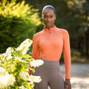 LeMieux Womens  Zip Base Layer - Apricot
