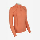 LeMieux Womens  Zip Base Layer - Apricot