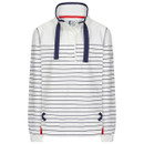 Lazy Jacks Women's Super Soft Striped Sweatshirt - White