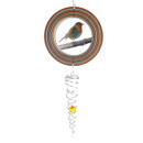 Spin Art Robin Wind Spinner with Crystal Tail