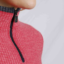 Weird Fish Women's Beye Quarter  Zip Grid Fleece - Barberry Red