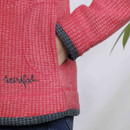 Weird Fish Women's Beye Quarter  Zip Grid Fleece - Barberry Red