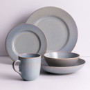Mason Cash Reactive Linear Dinner Plate, Grey - 27cm