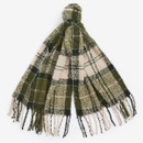 Barbour Women's Saltburn Beanie & Tartan Scarf Gift Set - Ancient Loden