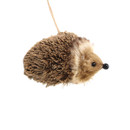 Faux Fur Hedgehog Hanging Decoration on a white background