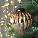 Brown Glass Tree Decoration - 8cm