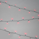 A string of red LED lights.