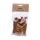 APAC Floral Craft decorative dried fruit and spice mix in retail packaging, featuring dried orange slices, cinnamon sticks and star anise for festive wreaths, table decorations and natural craft projects.
