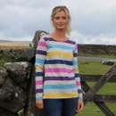 Lazy Jacks Women's Multistripe Breton Top - Grey Marl