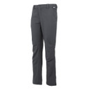 Grey hiking pants on a white background, featuring a straight fit, belt loops, and multiple pockets. The material appears durable and weather-resistant.