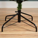 Durable folding metal stand providing stable support for a slim artificial Christmas tree, designed for easy assembly and storage.