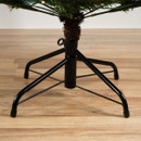 Sturdy folding metal stand providing stable support for a pre-lit artificial Christmas tree, designed for easy assembly and seasonal storage.