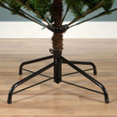 Heavy-duty folding metal stand designed to provide stable support for a full-size pre-lit artificial Christmas tree and convenient assembly.