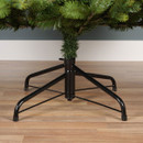 Heavy-duty folding metal stand designed to provide stable support for a full-size artificial Christmas tree.