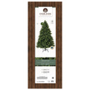 Retail packaging for a 210cm artificial Christmas tree, showcasing a full traditional shape and realistic evergreen branch construction.