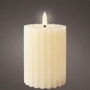 A cream LED pillar candle.