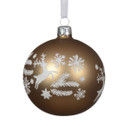 Brown Decorative Glass Bauble on a white background