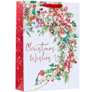 Extra large gift bag with a wreath design on a white background