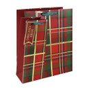 Traditional Red Tartan Christmas Gift Bags