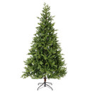 Unlit artificial Christmas tree with a classic full shape, dense branch coverage and durable metal stand for seasonal decorating.