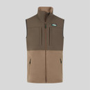 Front view of Ridgeline Hybrid Fleece Vest in bark colour