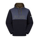 Front view of a Ridgeline Men's South Island Hoodie in a two-tone Navy