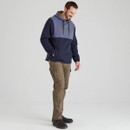 Front view of a Ridgeline Men's South Island Hoodie in a two-tone Navy