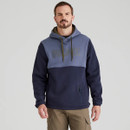 Front view of a Ridgeline Men's South Island Hoodie in a two-tone Navy