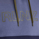 Close view of a Ridgeline Men's South Island Hoodie in a two-tone Navy