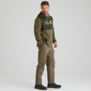 Front view of Ridgeline Men's South Island Hoodie in a two-tone- Olive