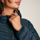 Women's quilted navy jacket