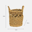 A technical drawing showing the size of the basket