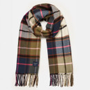 Joules Women's Langtree Scarf - Green Pink Check