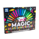 A black 25 magic colour change markers box on a white background.