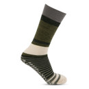 A green stripe sock