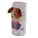 A boxed pair of slipper socks.