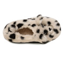 The top of a slipper designed to look like Dalmatians with 3D ears. The top of a slipper designed to look like Dalmatians with 3D ears.