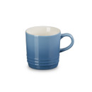 A light blue cappuccino mug