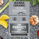 Progress Marble Ceramic Non-Stick Saucepan - 18cm
