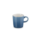 A light blue espresso mug.