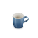 A light blue espresso with a white inner.